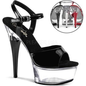 Pleaser - CAPTIVA-609 Sandaal met enkelband - US 10 - 40 Shoes - Zwart