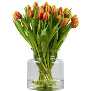 VeenseTulpen Bos Bloemen Boeket Multicolor (Warm)- Tulpen 20 Stuks - Verse Bloemen - Echte Bloemen - Bloemstuk