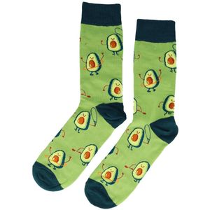 Sokken Katoen - Avocado Print - Groen - Maat 38-45