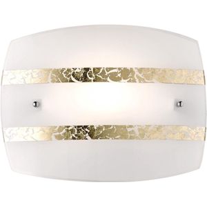 LED Wandlamp - Wandverlichting - Torna Niki - E27 Fitting - Rond - Mat Goud - Glas