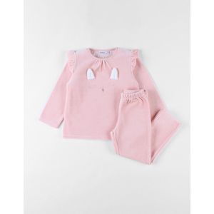 Noukie's - Pyjama - 2 delig - Velour - Meisjes - roze - 4 jaar 104