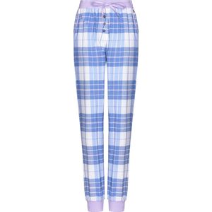 Flanellen geruite Rebelle pyjamabroek - Blauw - Maat - 44