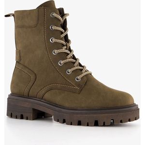 Tamaris dames veterboots olijfgroen - Maat 40