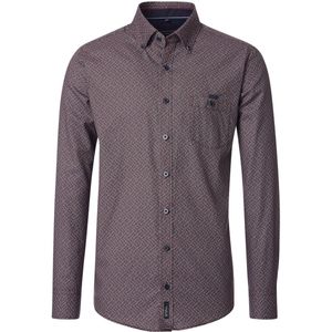 Casa Moda - Lange mouw overhemd - Heren - L - Bruin - Katoen - 454527100