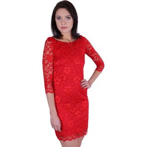 John Zack rood kanten mini jurkje