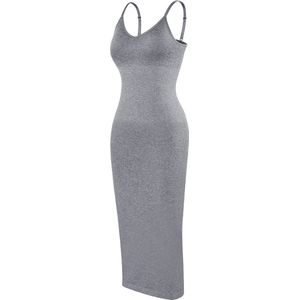 Style Solutions |Seamless Maxi Dress Jurk | Corrigerende Bodycon | On17 Grijs XS/S