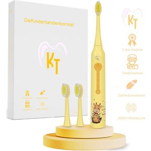 DeKindertandenborstel, Elektrische tandenborstel kind - Giraffe - Laat uw kind sonisch poetsen ervaren 2+