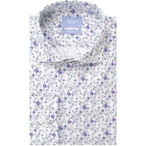 Tresanti Heren Overhemd Bloem Print Linnen Widespread Tailored Fit - 37