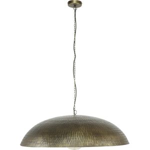 Antieke bronzen hanglamp | 1 lichts | Ø 90 cm | in hoogte verstelbaar tot 150 cm | eetkamer / woonkamer | klassiek design
