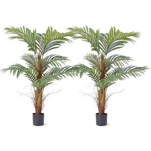 Palmboom Kunstplant - Onderhoudsvrij - 120cm Hoog - Voor Binnen en Buiten