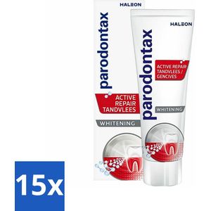15 x Parodontax - Tandpasta - Whitening - Voor Wittere Tanden - 75 ml - Tandpasta Whitening - Gezond Tandvlees - Bloedend Tandvlees - Tandplak - Wittere Tanden