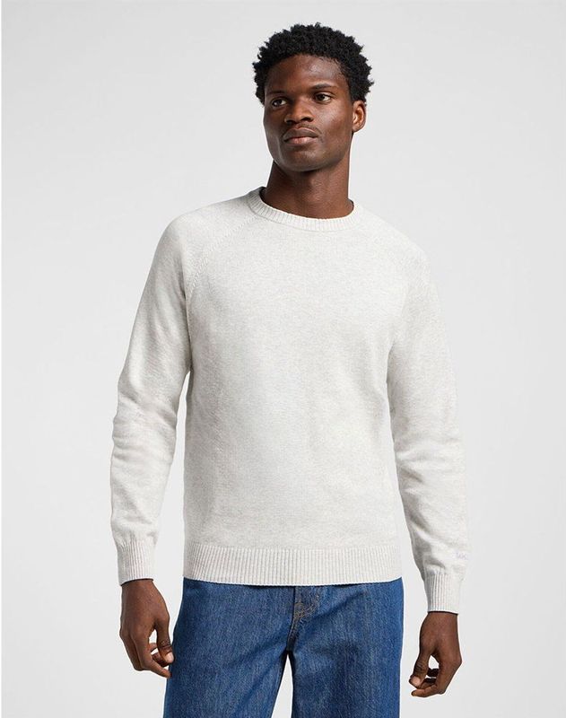 Lee Clean Raglan Trui Wit,Grijs XL Man