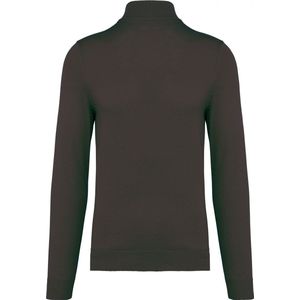 Pullover/Cardigan Heren S Kariban Rolkraag Lange mouw Dark Grey 50% Katoen, 50% Acryl