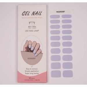 Gel Nail Wraps – Gel Nagel Wraps – Gel Nail Stickers – Gel Nagel Folie - UV lamp – Grey Blue