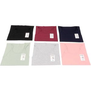 Topjes Onderhemdjes - 3-Pack - Spaghettibandjes - 100% gekamde katoen - Fijngeribd - M - 40/42