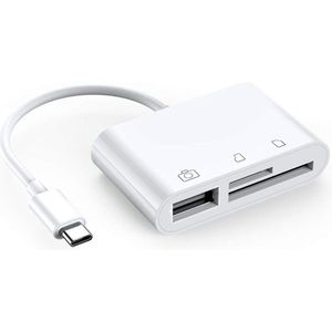 Heble USB-C Cardreader 3-in-1 - Wit - SD Compatibel