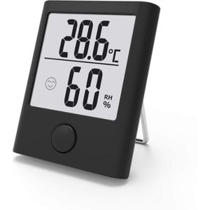 B0341 Hygrometer Indoor Digital Portable Thermometer / Hygrometer, Indoor / Outdoor Room Thermometer and Hydrometer, Moisture Measurement with High Accuracy, Comfort Display for Baby Room, Living Room, Office, etc.
