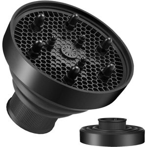 Diffuser Opzetstuk - Krulborstel voor Fohn Universeel - Multistyler - Zwart