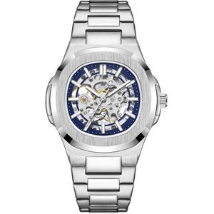 Soraro Automatische Horloge Zilverkleurig | Waterafstotend | 42mm | Cadeau Giftbox | Zilverkleurig | Automatic Horloges | Automatisch Watchwinder | Stalen Band | Herenhorloge