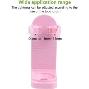 Tandenborstelhouder - Houder Elektrische Tandenborstel - Kleur Roze - zonder boren - geschikt voor Oral B Toothbrush - Zelfklevend hangende houder