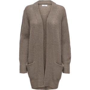 Jacqueline de Yong Vest Jdymiggy Megan L/s Cardigan Knt 15337233 Walnut Dames Maat - S