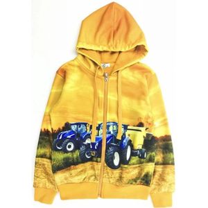 Kinder vest tractor trekker kleur geel maat 92