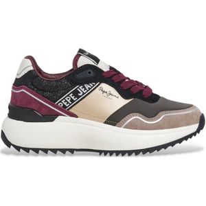 Pepe Jeans - Kimi City - Leren Sneakers - Bruin - Casual