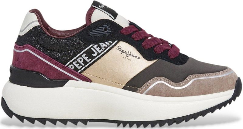 Pepe Jeans - Kimi City - Leren Sneakers - Bruin - Casual
