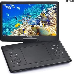 RFWR® Draagbare DVD Speler voor Auto en Kinderen - 14 inch HD Scherm, Oplaadbare Batterij en Draaibaar Ontwerp