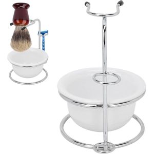 Shaving Brush Set - Professionele Scheerset - Scheerkwast Houder en Kom voor Mannen