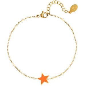 Stainless steel bracelet star - Armbanden- oranje- yehwang- Moederdag cadeautje - cadeau voor haar - mama