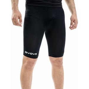 Thermoshort/slidingbroekje zwart, Givova P004, maat L/XL, geborduurd logo