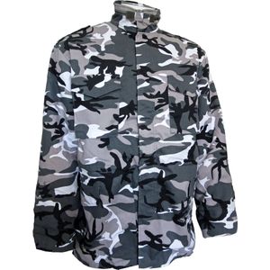 M65 Fieldjack Urban Camouflage 3-in-1 Jas Gevoerd met Uitneembare Bontvoering maat 2XL