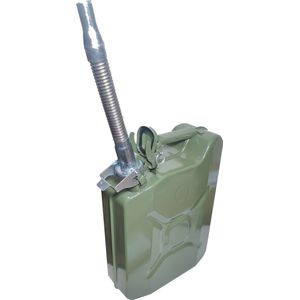 QuniQ® Metalen Jerrycan 10 Liter + Tuit flexibel metaal vloeistoffen