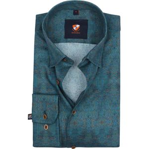 Suitable - Overhemd Van Gogh Donkergroen - Heren - Maat 44 - Slim-fit