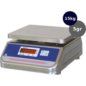Waterproof RVS weegschaal 15 Kg X 5 gr