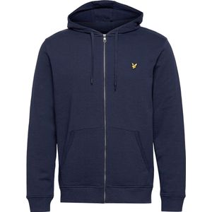 Lyle & Scott Zip Through Hoodie Truien & Vesten Heren - Sweater - Hoodie - Vest- Donkerblauw - Maat XXL