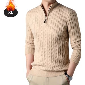 Livano Quarter Zip Heren - Sweater - Sweaters - Hoodie - Warme Trui - Vest - Lang - Coltrui - Abrikoos - XXS