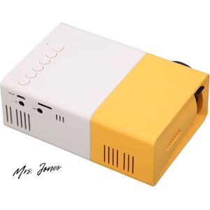 Mrs. Jones Draagbare Film Projector voor USB HD Multimedia Interface Geheugenkaart Micro USB of USB C Smart HD 1080P HiFi voor Ps4 voor Ps5 Tablet Laptop en Telefoon. .