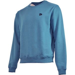 Donnay - Fleece sweater ronde hals - Dean - Heren - Maat S - Vintage blauw