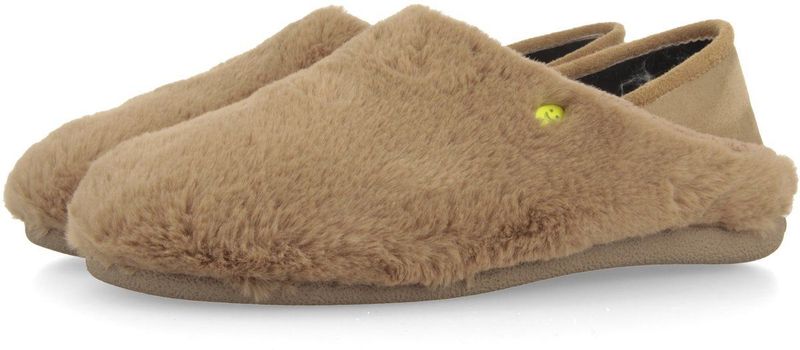 Hot Potatoes 92260 - Pantoffels Dames - Dichte sloffen met antislip zool - Beige