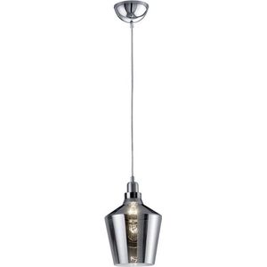 LED Hanglamp - Torna Colia - E27 Fitting - Rond - Glans Chroom Rookglas - Aluminium