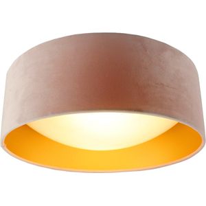 Olucia Dewy - Plafondlamp - Goud/Roze - Niet dimbaar