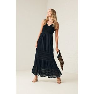 Mexx Maxi Jurk Zwart - Maat S