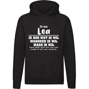 Lea | verjaardagkado | verjaardag kado | cadeau | grappig | jarig | Unisex | Trui | Sweater | Hoodie | Capuchon | Zwart