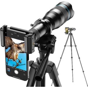 Telelens Set voor Telefoon - Sluiter - Moongazing en Watching Lens - Fisheye Lens - Groothoeklens - Macrolens - Caleidoscoop Merk: Ayangoods