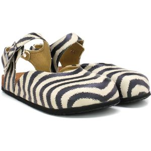 GOBY Clogs met Zebra Print – Handgemaakt – Hoge Kwaliteit – Maat 39