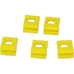 5x Clip voor tuigen - winder - plankje - rekje - dobber - geel
