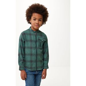 Mexx Checked Zip Through Shirt Dark Green - Maat 122-128