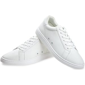 Diamant Beat 214 - 502 - 031 - Unisex danssneaker - Wit Nappa leer - Comfortabele SpinPoint danssneakers - PU zool - Ademend voetbed - wijdte G - Lichtgewicht premium danssneakers - Salsa, Bachata, Latin - Diamant - Wit - 40.5